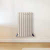 Radiateur design horizontal – Blanc (Pearl White) – 63, 5 cm x 41, 3 cm – Rang double – Vitality