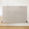 Radiateur design horizontal – Blanc (Pearl White) – 80 cm x 118 cm – Rang double – Vitality