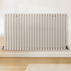 Radiateur design horizontal – Blanc (Pearl White) – 80 cm x 141, 6 cm – Rang double – Vitality