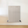 Radiateur design horizontal – Blanc (Pearl White) – 80 cm x 59 cm – Rang double – Vitality