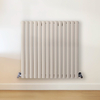 Radiateur design horizontal – Blanc (Pearl White) – 80 cm x 82, 6 cm – Rang double – Vitality
