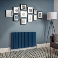 Radiateur design horizontal – Bleu foncé – 63, 5 x 119 cm – 2 rangs – Design moderne - Delta - Hudson Reed