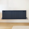 Radiateur design horizontal – Bleu (Regal Blue) – 40 cm x 118 cm – Rang double – Vitality