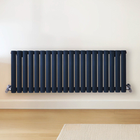 Radiateur design horizontal – Bleu (Regal Blue) – 40 cm x 118 cm – Rang double – Vitality