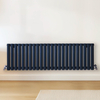 Radiateur design horizontal – Bleu (Regal Blue) – 40 cm x 141, 6 cm – Rang double – Vitality
