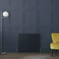 Radiateur design horizontal – Bleu (Regal Blue) – 63, 5 cm x 82, 6 cm – Rang double – Vitality