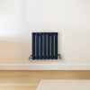 Radiateur design horizontal – Bleu (Regal Blue) – 40 cm x 41, 3 cm – Rang double – Vitality