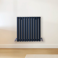 Radiateur design horizontal – Bleu (Regal Blue) – 60 cm x 59 cm – Rang double – Vitality