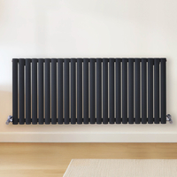 Radiateur design horizontal – Gris (Carbon Grey) – 60 cm x 141, 6 cm – Rang double – Vitality