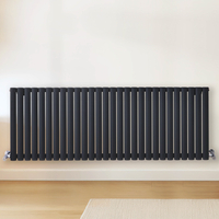 Radiateur design horizontal – Gris (Carbon Grey) – 60 cm x 165, 2 cm – Rang double – Vitality