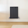 Radiateur design horizontal – Gris (Carbon Grey) – 60 cm x 41, 3 cm – Rang double – Vitality