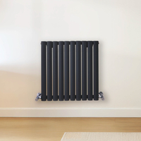 Radiateur design horizontal – Gris (Carbon Grey) – 60 cm x 59 cm – Rang double – Vitality