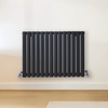 Radiateur design horizontal – Gris (Carbon Grey) – 60 cm x 82, 6 cm – Rang double – Vitality