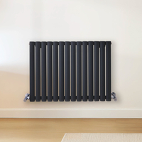 Radiateur design horizontal – Gris (Carbon Grey) – 60 cm x 82, 6 cm – Rang double – Vitality