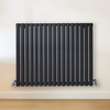 Radiateur design horizontal – Gris (Carbon Grey) – 80 cm x 100 cm – Rang double – Vitality