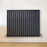Radiateur design horizontal – Gris (Carbon Grey) – 80 cm x 100 cm – Rang double – Vitality