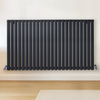 Radiateur design horizontal – Gris (Carbon Grey) – 80 cm x 141, 6 cm – Rang double – Vitality