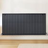 Radiateur design horizontal – Gris (Carbon Grey) – 80 cm x 165, 2 cm – Rang double – Vitality