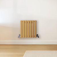 Radiateur design horizontal – Jaune (Autum Yellow) – 40 cm x 41, 3 cm – Rang double – Vitality