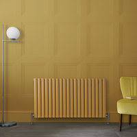 Radiateur design horizontal – Jaune (Autum Yellow) – 63, 5 cm x 118 cm – Rang double – Vitality
