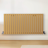 Radiateur design horizontal – Jaune (Autum Yellow) – 60 cm x 118 cm – Rang double – Vitality