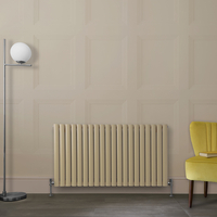 Radiateur design horizontal – Marron (Elk Brown) – 63, 5 cm x 118 cm – Rang double – Vitality