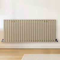 Radiateur design horizontal – Marron (Elk Brown) – 60 cm x 141, 6 cm – Rang double – Vitality