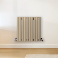 Radiateur design horizontal – Marron (Elk Brown) – 60 cm x 59 cm – Rang double – Vitality