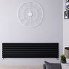 Radiateur design horizontal – Noir – 47, 2 cm x 178 cm – Double rangs - Vitality