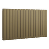 Radiateur design horizontal à panneaux plats – 63, 5 cm x 119 cm – Laiton naturel – Rang double – Eau chaude - Delta