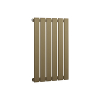 Radiateur design horizontal à panneaux plats – 63, 5 cm x 42 cm – Laiton naturel – Rang simple – Eau chaude - Delta