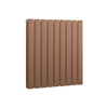 Radiateur design horizontal à panneaux plats – 63, 5 cm x 63 cm – Cuivre métallisé – Rang double – Eau chaude - Delta