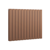 Radiateur design horizontal à panneaux plats – 63, 5 cm x 84 cm – Cuivre métallisé – Rang double – Eau chaude - Delta