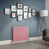 Radiateur design horizontal à panneaux plats – Rose (Camellia Pink) – 63, 5 cm x 84 cm – Rang double – Delta