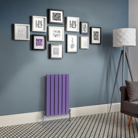 Radiateur design horizontal à panneaux plats – Violet (Lush Purple) – 63, 5 cm x 42 cm – Rang double – Delta