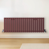 Radiateur design horizontal – Rouge (Booth Red) – 40 cm x 118 cm – Rang double – Vitality