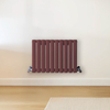Radiateur design horizontal – Rouge (Booth Red) – 40 cm x 59 cm – Rang double – Vitality