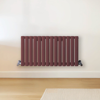 Radiateur design horizontal – Rouge (Booth Red) – 40 cm x 82, 6 cm – Rang double – Vitality