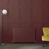 Radiateur design horizontal – Rouge (Booth Red) – 63, 5 cm x 100 cm – Rang double – Vitality