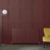 Radiateur design horizontal – Rouge (Booth Red) – 63, 5 cm x 118 cm – Rang double – Vitality