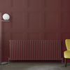 Radiateur design horizontal – Rouge (Booth Red) – 63, 5 cm x 165, 2 cm – Rang double – Vitality
