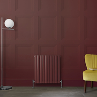 Radiateur design horizontal – Rouge (Booth Red) – 63, 5 cm x 59 cm – Rang double – Vitality