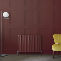 Radiateur design horizontal – Rouge (Booth Red) – 63, 5 cm x 82, 6 cm – Rang double – Vitality