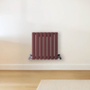 Radiateur design horizontal – Rouge (Booth Red) – 40 cm x 41, 3 cm – Rang double – Vitality