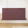Radiateur design horizontal – Rouge (Booth Red) – 60 cm x 118 cm – Rang double – Vitality