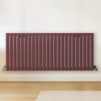 Radiateur design horizontal – Rouge (Booth Red) – 60 cm x 141, 6 cm – Rang double – Vitality