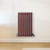 Radiateur design horizontal – Rouge (Booth Red) – 63, 5 cm x 41, 3 cm – Rang double – Vitality