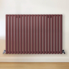 Radiateur design horizontal – Rouge (Booth Red) – 80 cm x 118 cm – Rang double – Vitality