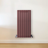 Radiateur design horizontal – Rouge (Booth Red) – 80 cm x 41, 3 cm – Rang double – Vitality