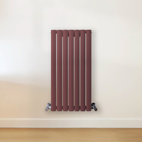 Radiateur design horizontal – Rouge (Booth Red) – 80 cm x 41, 3 cm – Rang double – Vitality